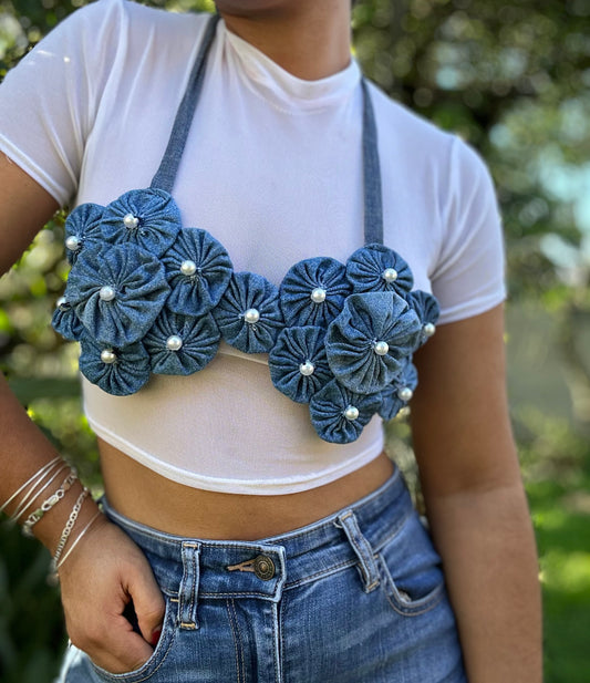 JEAN CROP TOP